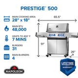 Prestige® 500 RSIB avec brûleurs latéral et arrière infrarouges P500VRSIBPSS