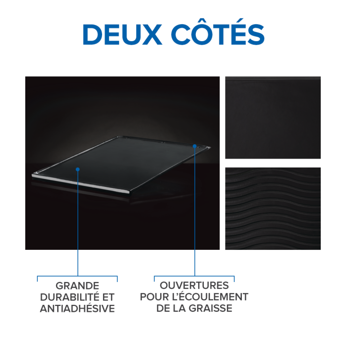 PLAQUE DE CUISSON REVERSIBLE EN FONTE ÉMAILLÉE 56041